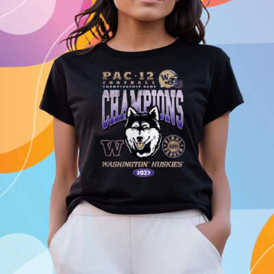 WASHINGTON HUSKIES 2023 PAC-12 CHAMPIONS DAWGS ON TOP YOUTH T-SHIRTS