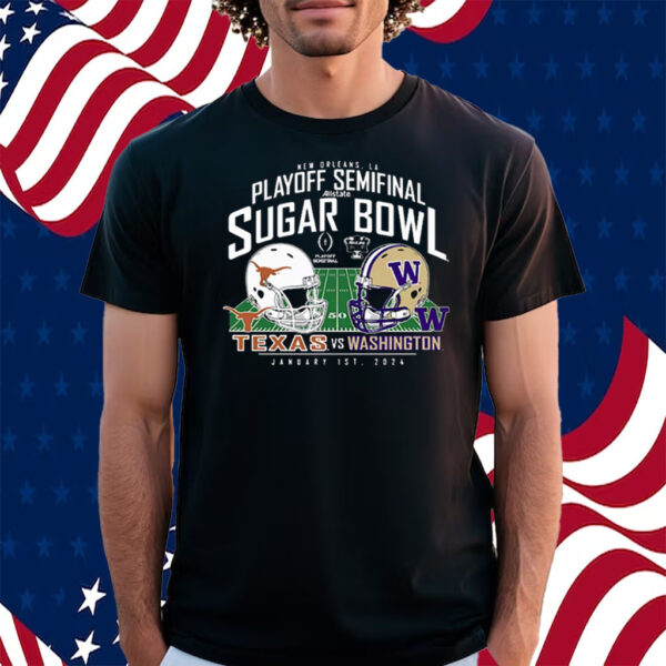 Washington Huskies Vs Texas Longhorns College Football Playoff 2024 Sugar Bowl Matchup Shirt