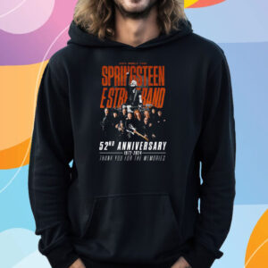 2024 World Tour Bruce Springsteen E Street Band 52nd Anniversary 1972 – 2024 Thank You For The Memories T-Shirt Hoodie