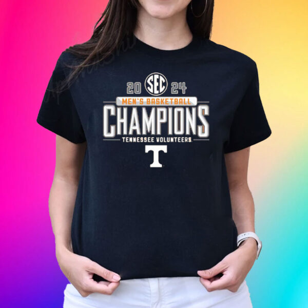 Tennessee Volunteers 2024 Sec Men’s Basketball Regular Season Champions Locker Room Shirts