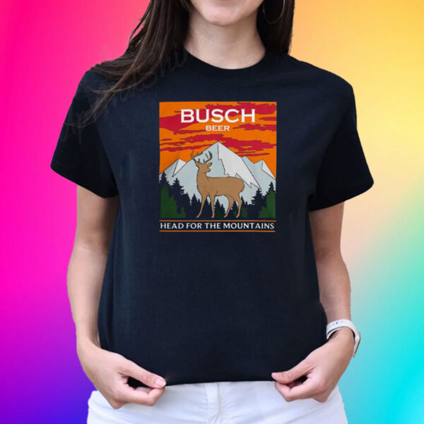 Busch Beer Head for the Mountains Deer Hunting Shirts