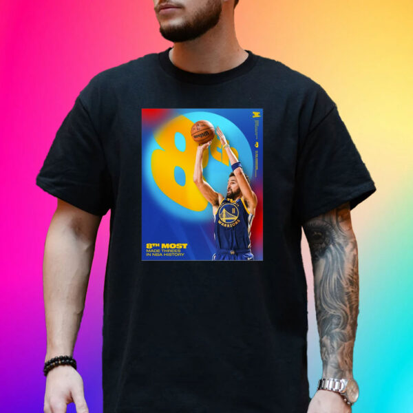 Klay Thompson Has Passed Vince Carter For 8th Most Made Threes In NBA History poster T-Shirt