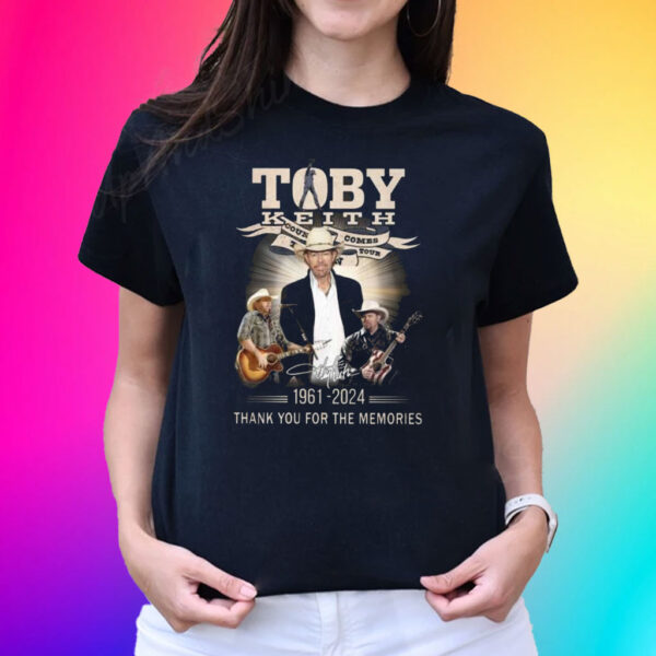 Toby Keith Signature 1961-2024 Thank For The Memories Shirt