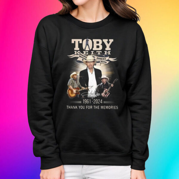 Toby Keith Signature 1961-2024 Thank For The Memories Shirt