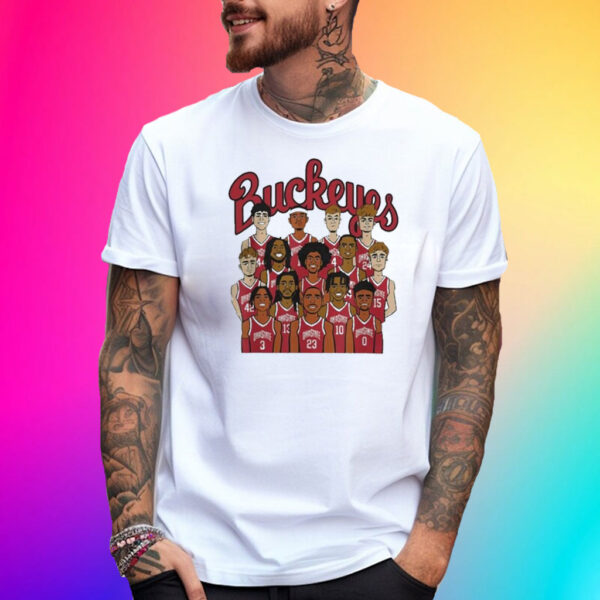 Ohio state buckeyes men’s basketball caricature roster osu buckeyes basketball team Shirts