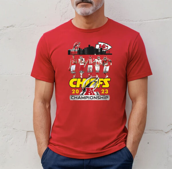 Chiefs AFC 2023 Championship Signature Shirt Super Bowl LVIII