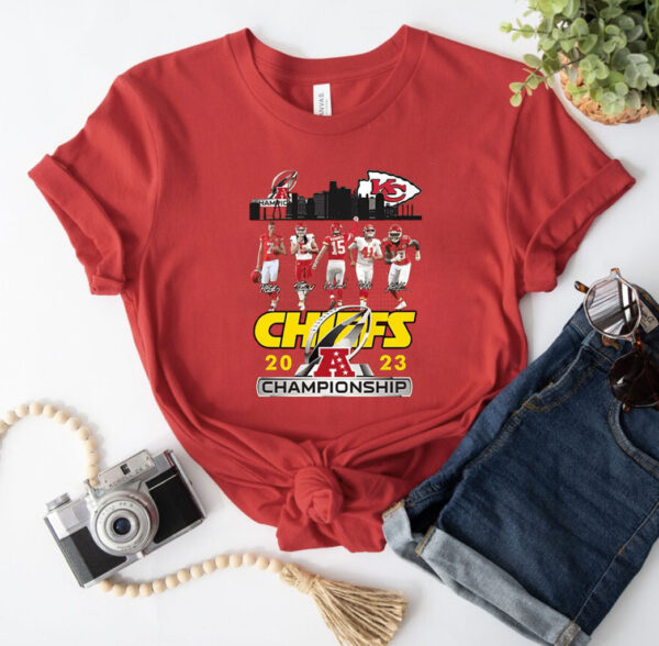 Chiefs AFC 2023 Championship Signature Shirt Super Bowl LVIII