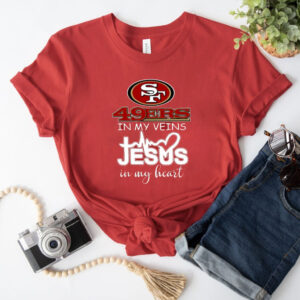 49ers In My Veins Jesus In My Heart T-Shirt