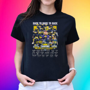 Michigan Wolverines Back To Back To Back 2023 Rose Bowl Football Champions Signature Shirts