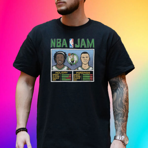 Nba Jam Celtics Holiday And Porzingis T-Shirt