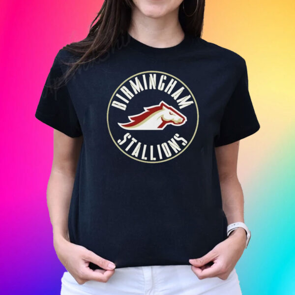 USFL Birmingham Stallions Circle Logo Adult T-Shirts