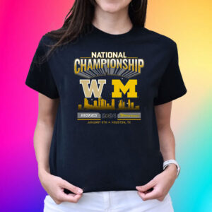 College Football Playoff 2024 National Chaampionship Game Head to Head Skyline T-Shirt