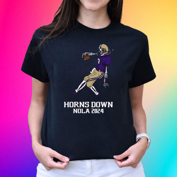 Horns Down Nola 2024 Skeleton Shirts