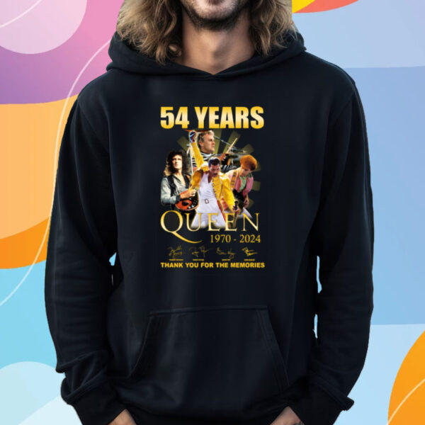 54 Years Queen 1970-2024 Thank You For The Memories T-Shirt Hoodie