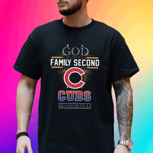 God First Family Second Then Cubs Basketball Shirt