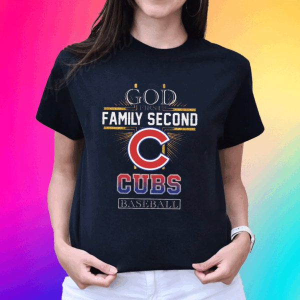 God First Family Second Then Cubs Basketball Shirt