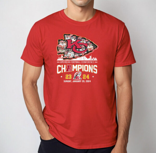 Chiefs American Football Conference Champions Sunday January 28 2024 T-Shirt