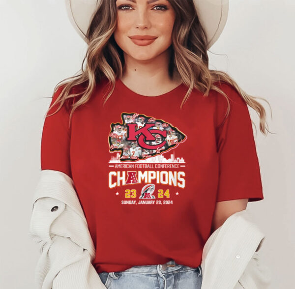 Chiefs American Football Conference Champions Sunday January 28 2024 T-Shirt