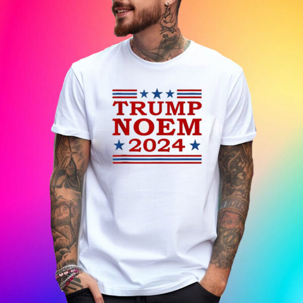 Trump Noem 2024 For President VP USA Election Patriotic T-Shirt