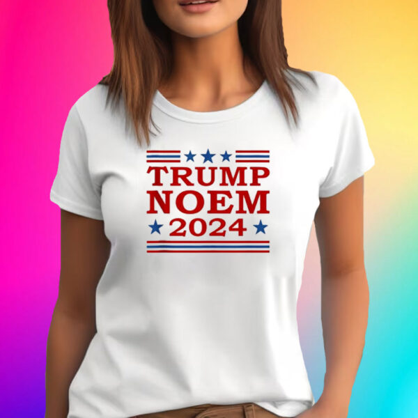 Trump Noem 2024 For President VP USA Election Patriotic T-Shirt