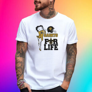 New Orleans Saints For Life Betty Boop Football Cartoon Shirts