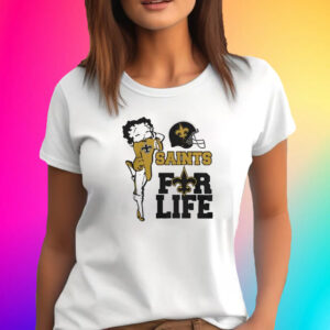 New Orleans Saints For Life Betty Boop Football Cartoon Shirts