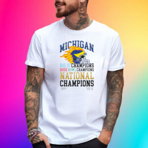 Michigan Big Ten Rose Bowl National Champions Barstool T-Shirt