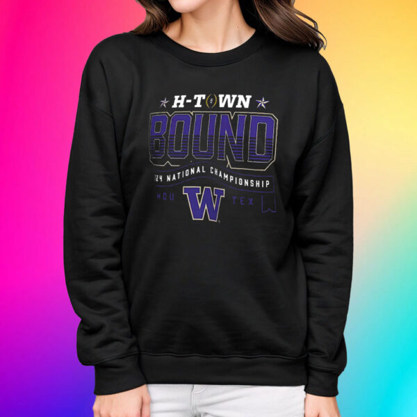 Washington Huskies H-Town Bound 2024 National Championship T-Shirt