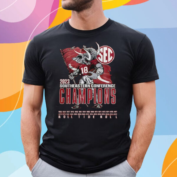 Alabama 2023 SEC Football Conference Champions Hot T-Shirt