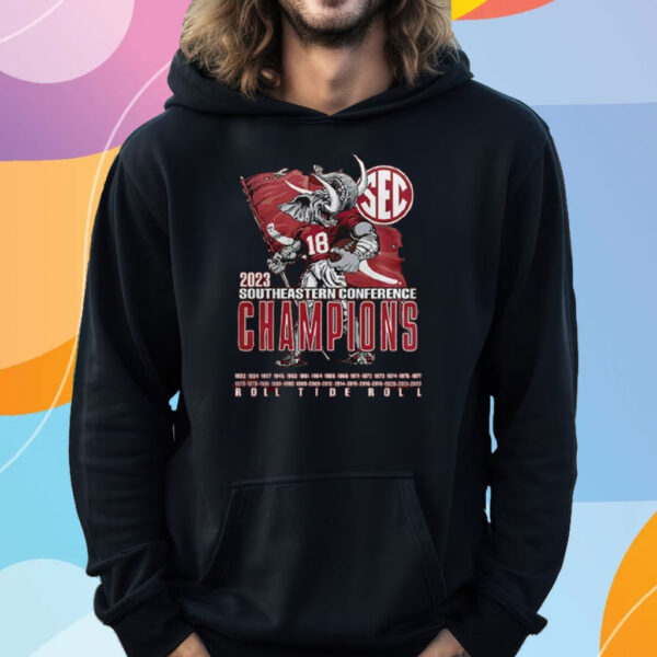 Alabama 2023 SEC Football Conference Champions Hot T-Shirt Hoodie