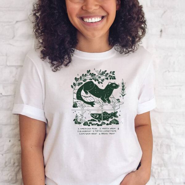 American Mink Marsh Wren Blueberry Tufted Loosestrife Eastern Newt Brook Trout T-Shirts