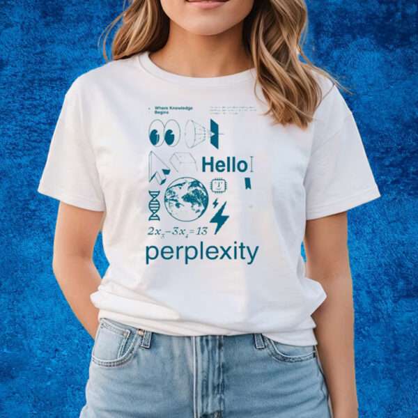 Aravind Srinivas Where Knowledge Begins Hello Perplexity T-Shirts