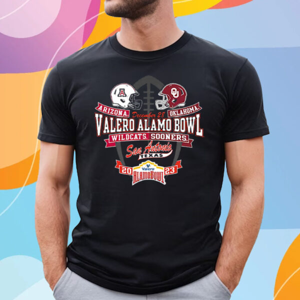 Arizona Wildcats Vs Oklahoma Sooners 2023 Alamo Bowl Matchup T-Shirt