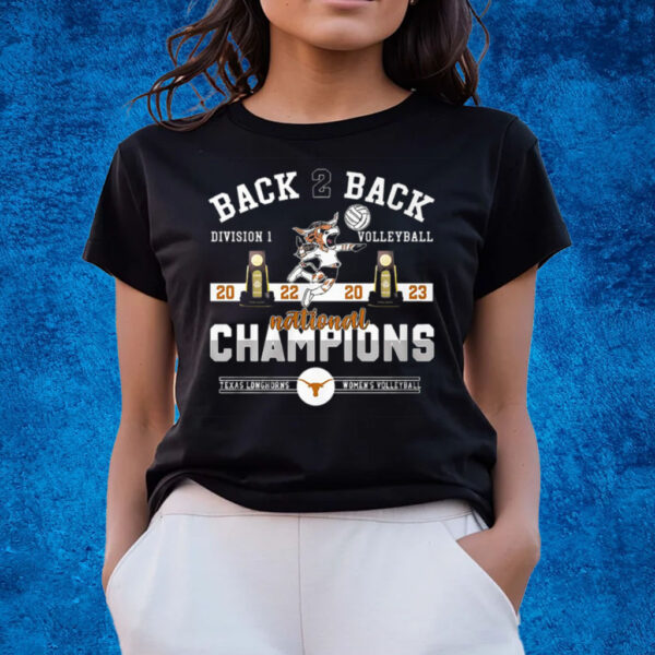 Back To Back Volleyball Champions Texas Longhorns T-Shirts