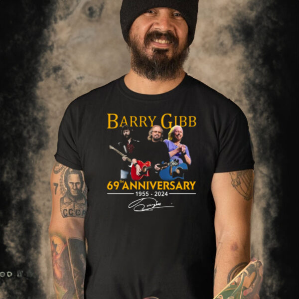 Barry Gibb 69th Anniversary 1955-2024 Signature Shirt