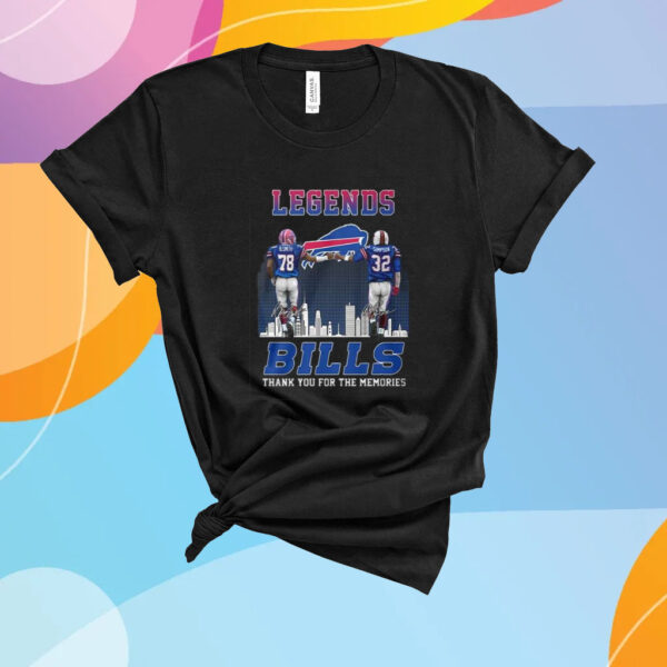 Bills Legends Smith Simpson Thank You For The Memories T-Shirt