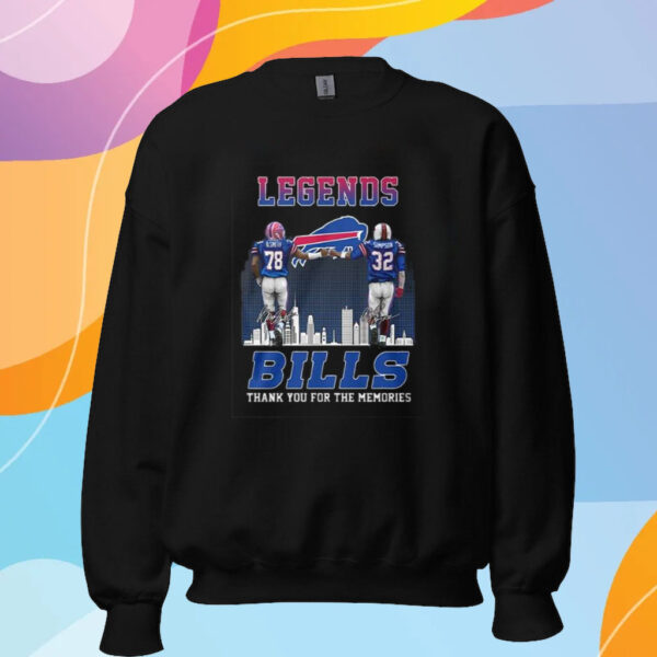 Bills Legends Smith Simpson Thank You For The Memories T-Shirt Sweatshirt