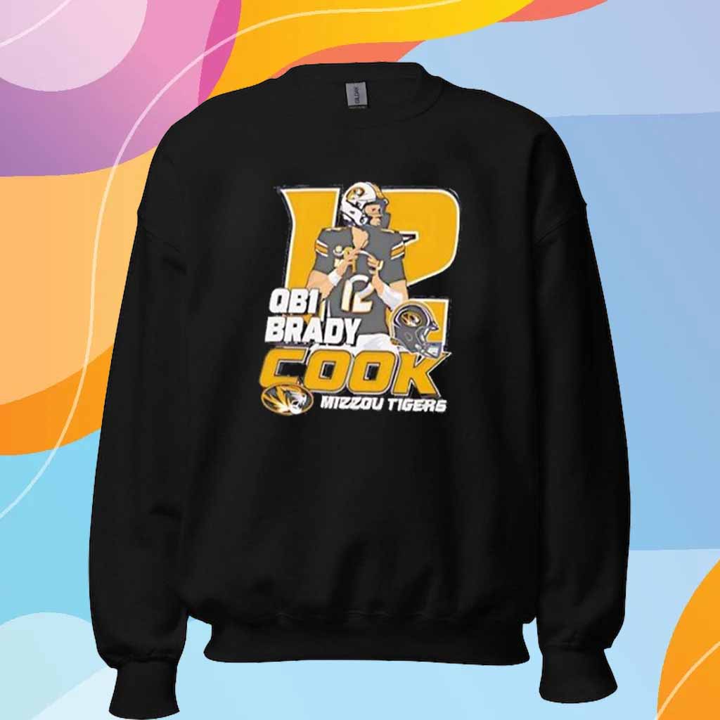 Brady Cook Qb1 Mizzou Tigers Football T-Shirt