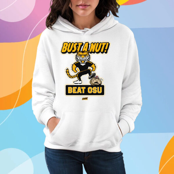 Bust A Nut Anti-Ohio State T-Shirt Hoodie For Missouri College Fans