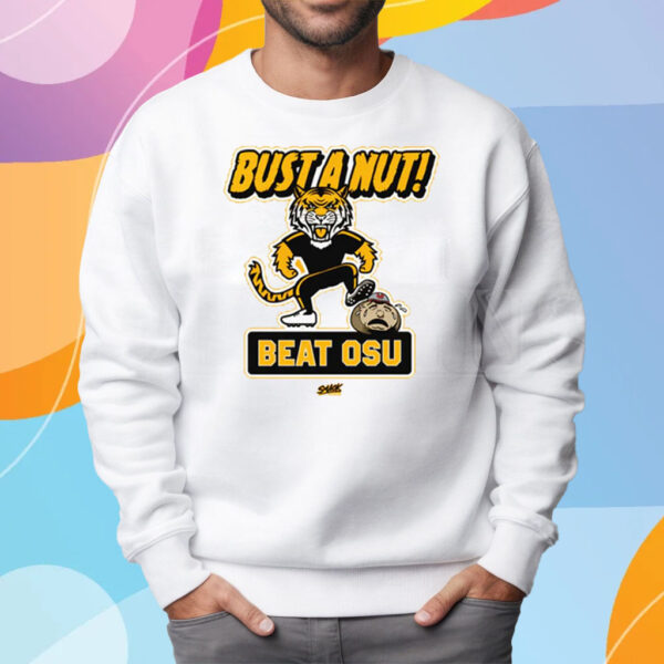 Bust A Nut Anti-Ohio State T-Shirt Sweatshirt For Missouri College Fans