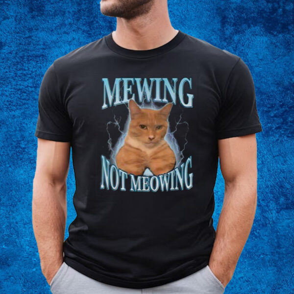 Cat Meme Mewing Looksmax Meowing Cat Trend T-Shirt - Flagwix