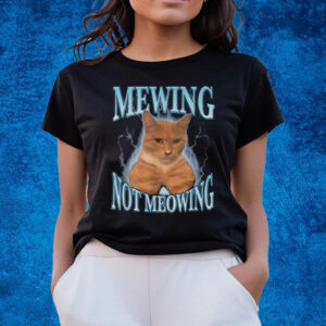 Cat Meme Mewing Looksmax Meowing Cat Trend T-Shirts