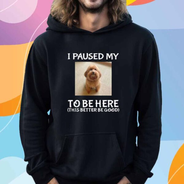 Cheemsitz I Paused My To Be Here Dog Shirt