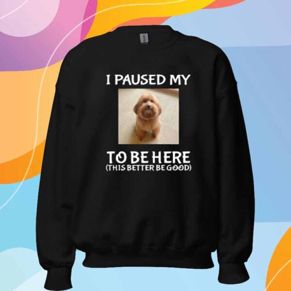 Cheemsitz I Paused My To Be Here Dog Shirt