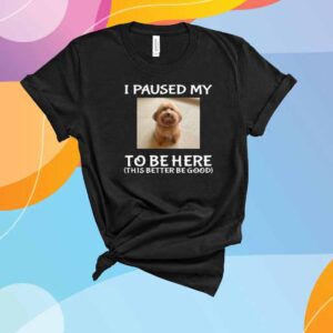 Cheemsitz I Paused My To Be Here Dog Shirt