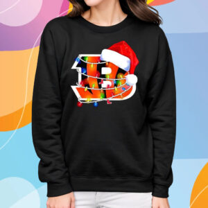 Cincinnati Bengals Santa Hat Christmas Lights Sweatshirt T-Shirt Sweatshirt