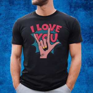 Comfort Colors I Love You T-Shirt – Sign Language Retro Design Unisex Tshirt – ASL I Love You Gift – Valentines Day