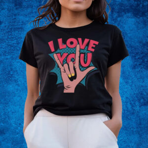 Comfort Colors I Love You T-Shirts – Sign Language Retro Design Unisex Tshirt – ASL I Love You Gift – Valentines Day