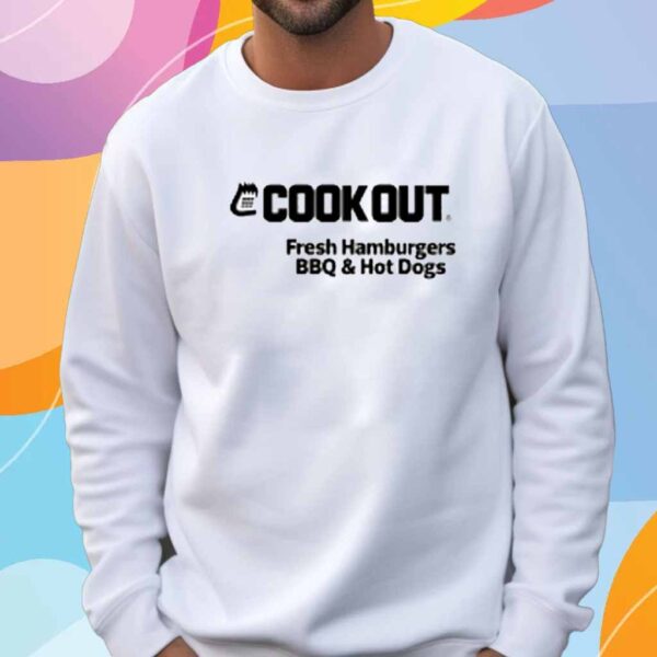 Cookout Fresh Hamburgers Bbq And Hot Dogs T-Shirt