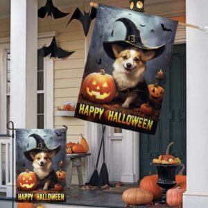 Corgi Dog Halloween Flags